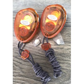 Unbranded 2 Translucent Stopwatchs Orange - Clock, Alarm, Stopwatch, Day Of Week 2 PACK