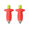 Tabanzhe Strawberry Huller-2PCS Fruit Core Remover Stem Leaf Remover Stainless