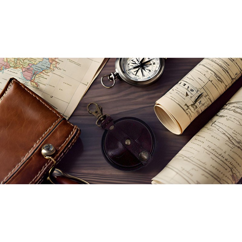 MIKA Unisex Key Ring Small Genuine Leather/Saddle Leather, Key Case