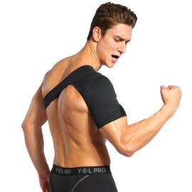 Soporte para Hombro, Hombrera Transpirable Ajustable para Hombres y Mujeres, Hombrera con Manga de Compresión Ajustable Lesiones en Hombro y Aliviar el Dolor de Esguinces y Artritis (Hombro Derecho)