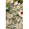 ISAENNE French Tablecloth, Linen/Polyester Blend, Rectangular, 118" x 67", Brune,