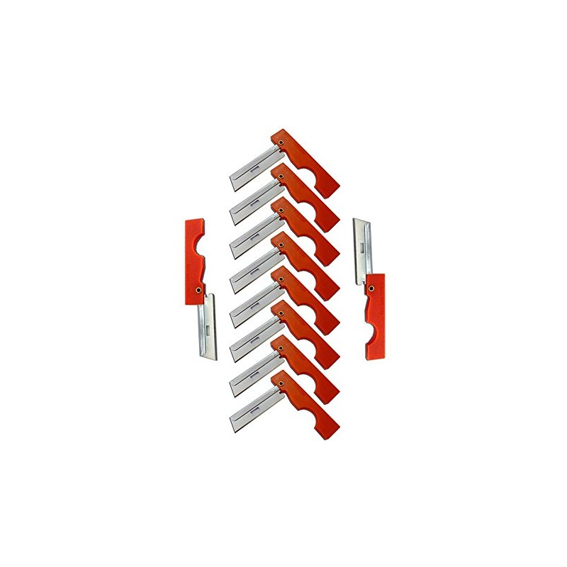 Derma-Safe Folding Utility Razor (10-pack) for Survival & First Aid