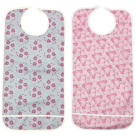 Personal Touch Ladies Adult Bib with Crumb Catcher Velcro Closure Size 18x36 (Pack of 4)