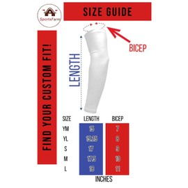 Sports Farm PAIR Compression Elbow Arm Sleeves (YOUTH LARGE, ARMOUR)