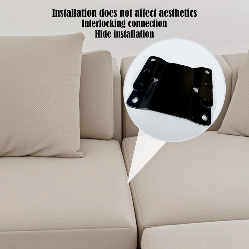 Sofa Connector Bracket Hardware Set, Durable 10 Piece Sofa Connection