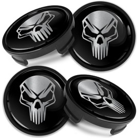 Biomar Labs Compatible with Ford 6M211003 6M211003 CF 23 Wheel Centre Caps Wheel Caps Silver Black