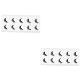 Baluue 10pairs Natural Look Fake Eyelashes Reusable Manmade Fiber Lashes for Everyday and Special Occasions Soft Comfortable and Easy to Apply