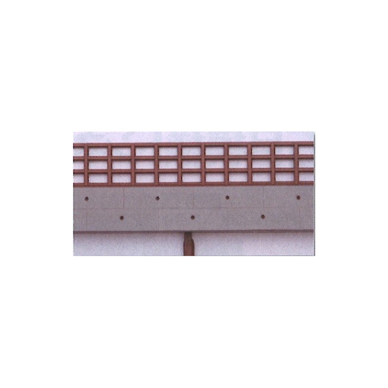 Greenmax N Gauge 2506 Pre-Painted Stone-Prevention Fence (Brown) Set of