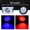 XtraGlow 4 inch Round Dual Revolution LED Tail Lights Red