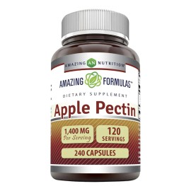 Amazing Nutrition Apple Pectin 1400 Mg 120 Cápsulas Sabor Sin Sabor