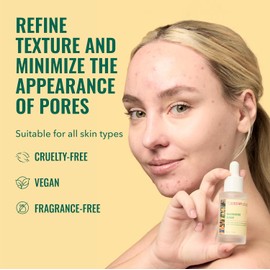 Good Molecules Niacinamide Serum 30ml - 10% Niamcinamide Balancing B3 Facial Serum for Acne, Enlarged Pores, Tone, Texture, Brightening, and Hydrating - Vegan, Cruelty Free and pH 7.1