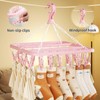 Rainfordhoma Clothes Drying Rack with 32 Clips, Foldable Hanging Rack,