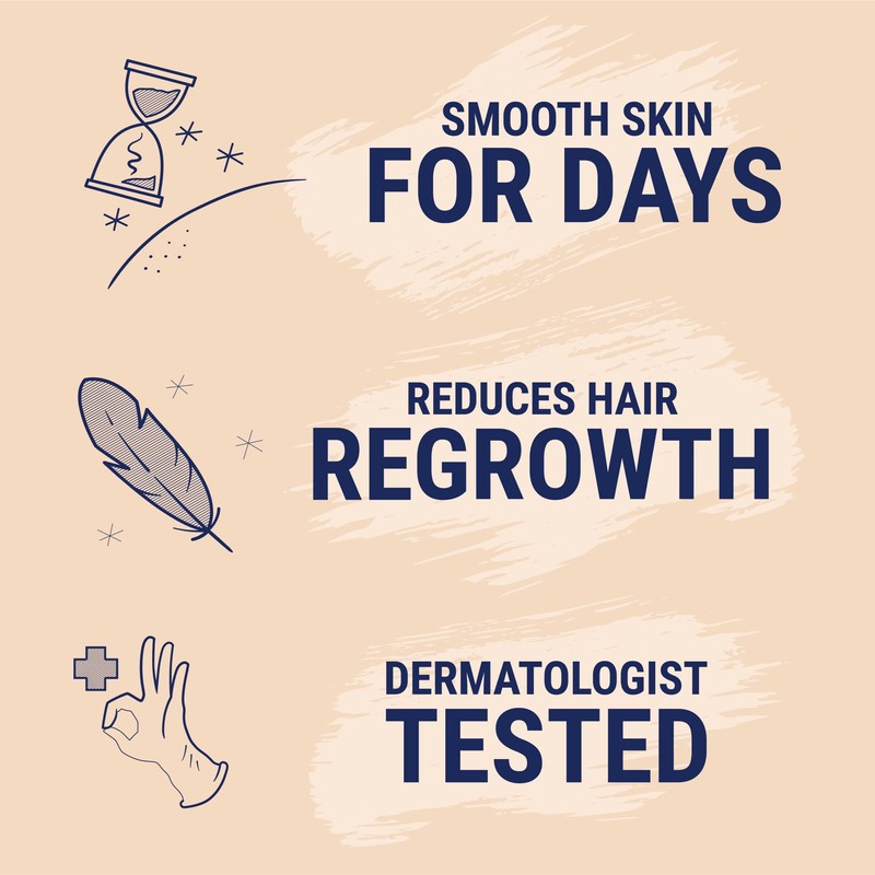 Nair Hair Remover Moisturizing Face Cream, with Sweet Almond Oil,