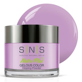 SNS Healthy Natural Nails SNS Nail Dip Powder, Gelous Color Dipping Powder - Jardins (Purple/Orchid, Cream) - Long-Lasting Dip Nail Color Lasts 14 Days - Low-Odor & No UV Lamp Required - 1 OZ