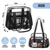 BORMELUN Clear Tote Bags for Work Shoulder Strap Stadium approved