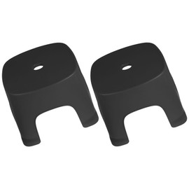 Kichvoe 2pcs Toddler Step Stool Bathroom Stool Toilet Step for Toilet Potty Training and Sink Use Black