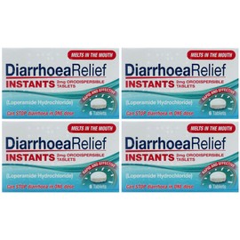 Instant Anti Diarrhea Tablets for Adults - 4 x 6s (24)