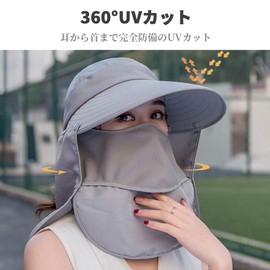 DRIONO Wide Brim Sun Hat – Multifunctional UPF 50 Protection Bucket Fishing Hat Cap (Grey)