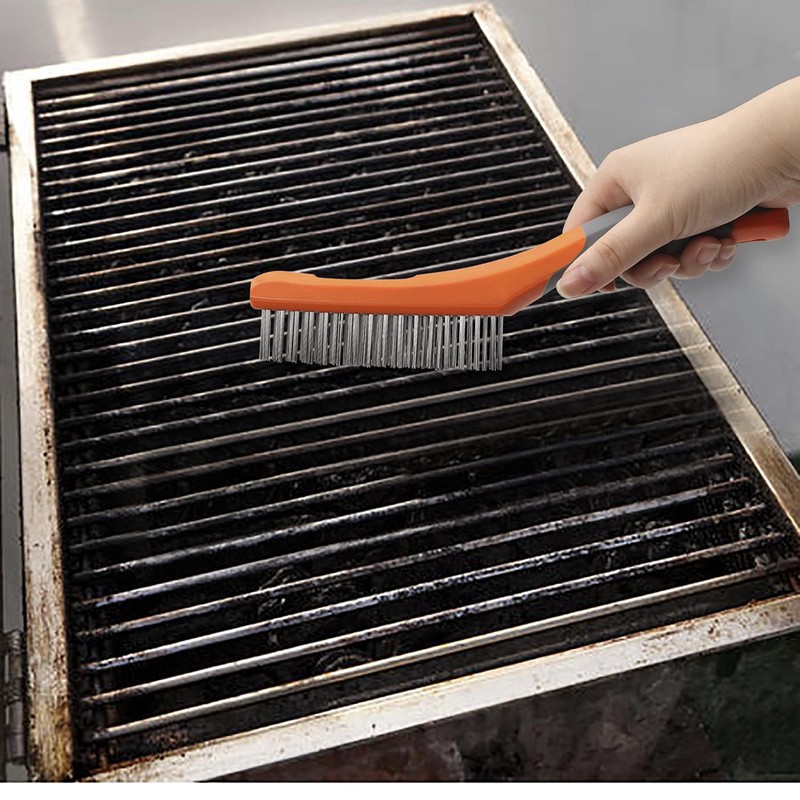 MAXMAN Wire Brush Set, Heavy Duty Stainless Steel and Carbon