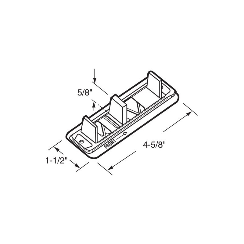 Prime-Line N 6560 Stamped Steel, Adjustable, Closet Door, Floor Guide