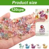 120 PcsMini Ducks, Luminous Mini Resin Ducks, Glitter Mini Plastic