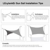 LEcylankEr Awning, Balcony, Triangular, Rectangular, Waterproof Awning Fabric, Awning, UV