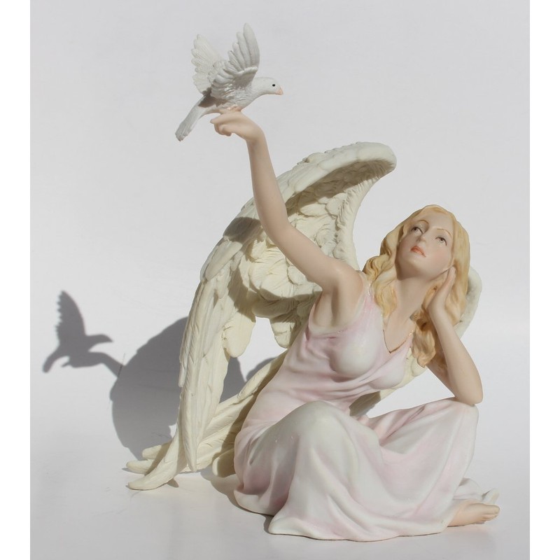 US 5.88 Inch Angel Sitting with Dove on Right Hand
