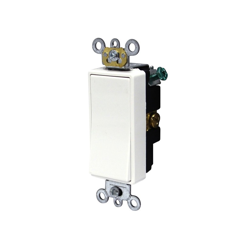 Leviton 15 Amp, 120/277 Volt, Decora Plus Rocker Single-Pole AC