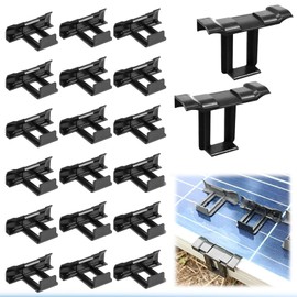 Cfcyhla Pack of 25 Solar Panel Water Drain Clips 35 mm, Durable ABS Material Water Drain Clips PV Modules 35 mm for Water Drainage Solar Panel Mud Removal Clips Components
