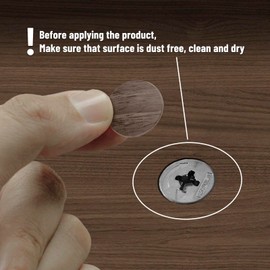 Furndiy 21mm 72 Pcs Walnut Self-Adhesive Screw Cover Caps - Screw Hiding - Screw Hole Cover Caps - Nail Cover - Screw Hole Stickers - Based in USA (Walnut, 0.83inch/21mm)