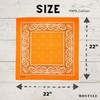 MDSTYLE 100% Cotton Bandana for Men & Women 22" x