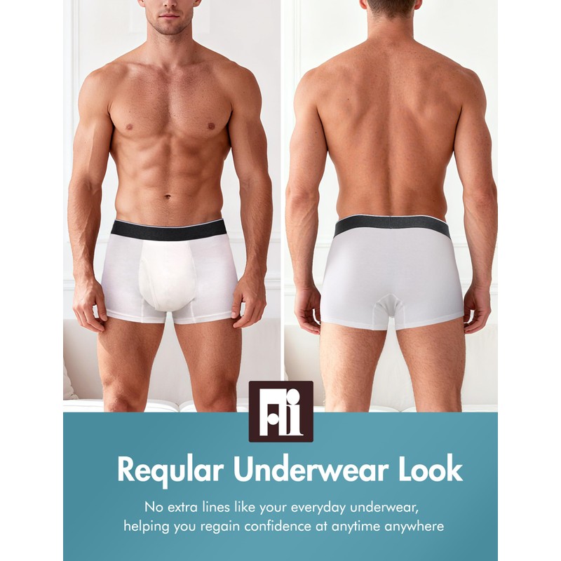 AIRCUTE Men Urine Incontinence Underwear Fly Front Opening Absorbent Leak