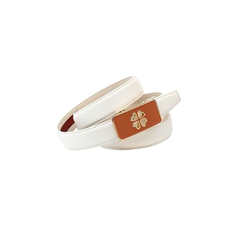 Anthoni Crown Women's Leather Belt, beige