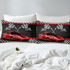 Racing Car Fitted Sheet Single Size, Red Sports Car Bed