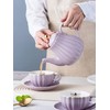 Jusalpha Serve for 6- Fine China Pink Coffee Cup/Teacup Set,