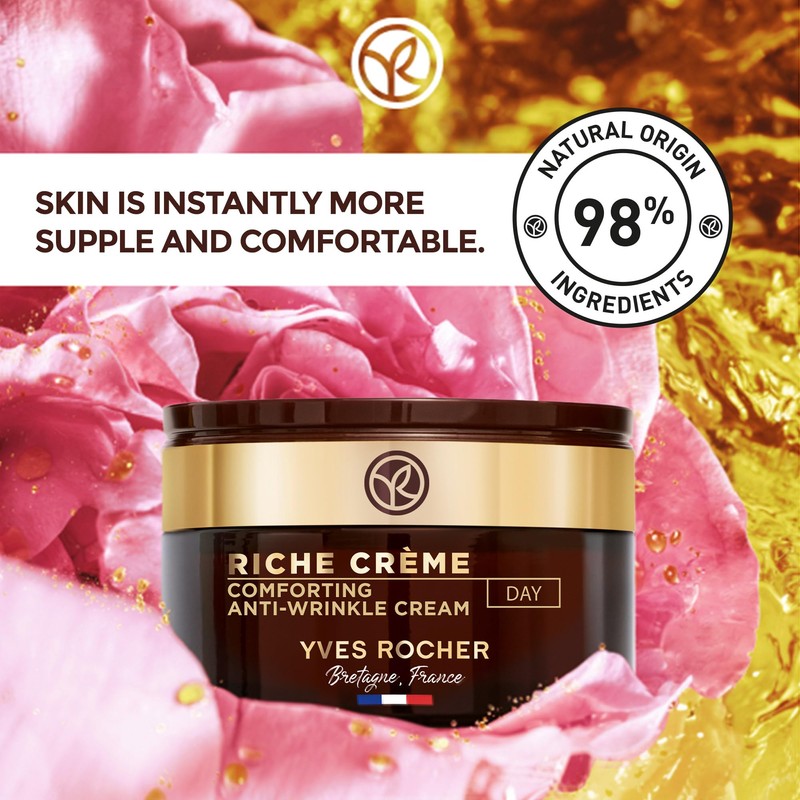 Yves Rocher Face Moisturizer Riche Crème Comforting Day Cream for
