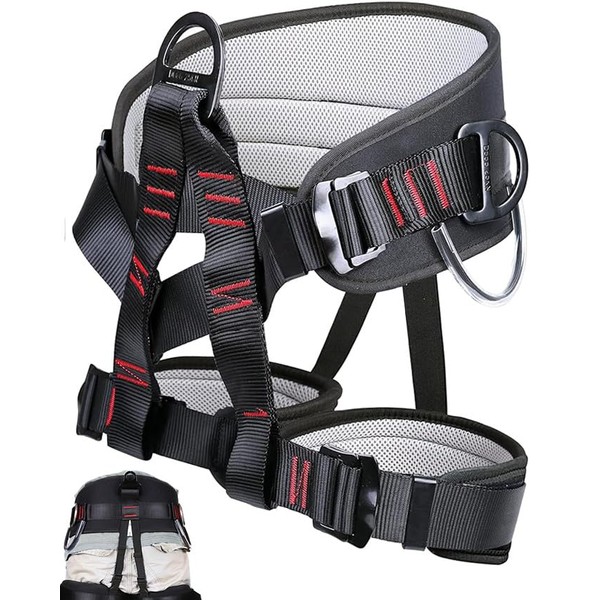 Ttechouter Adjustable Thickness Climbing Harness Half Body Harnesses for Fire