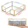 TOLIDA Square Glass Napkin Holder - Metal Glass Napkin Holder