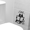 COYUN Set of 6 Toilet Stickers, Wall Stickers, Toilet Seat,