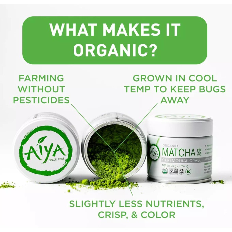 Aiya Japanese ORGANIC Matcha Ceremonial Grade 30g (1.5oz)! Best by