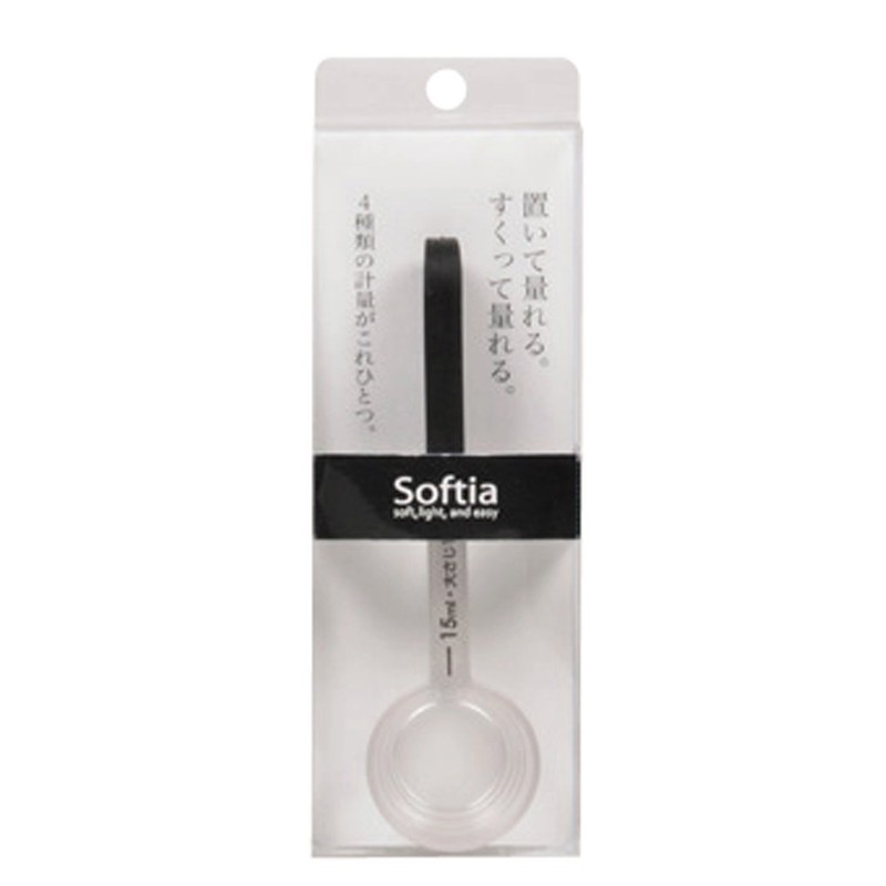 PEARL METAL Softia Possible Measuring Spoon, Black C-3699