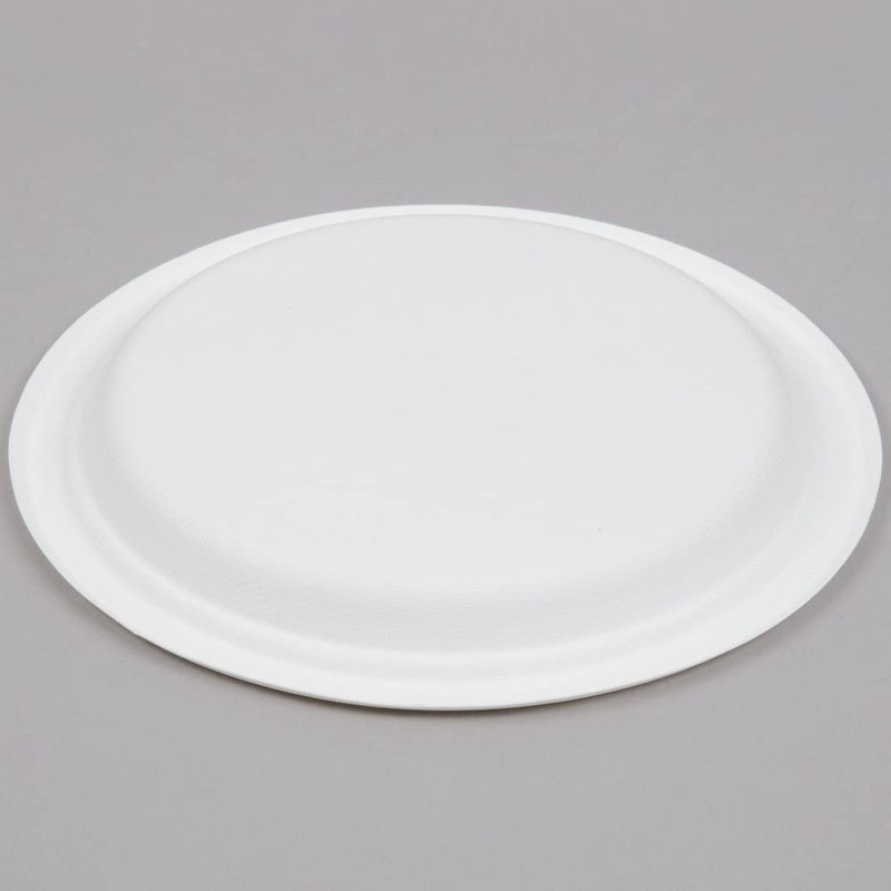 50Pack 9inch Party Plates Disposable Sugarcane Bagasse Plates - Heavy