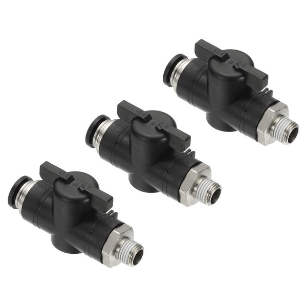 PATIKIL Pneumatic Ball Valve 1/2" OD x 1/4" PT Male