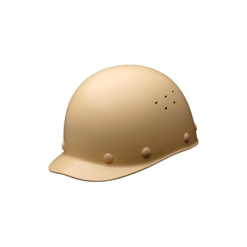 [ミドリ安全] ヘルメット 作業用 FRP製 通気孔付 ズレ防止 SCS1V RA KP付 クリーム