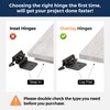 Ravinte 60 Pack (30 Pairs) 1/2" Overlay (Variable) Cabinet Hinges,