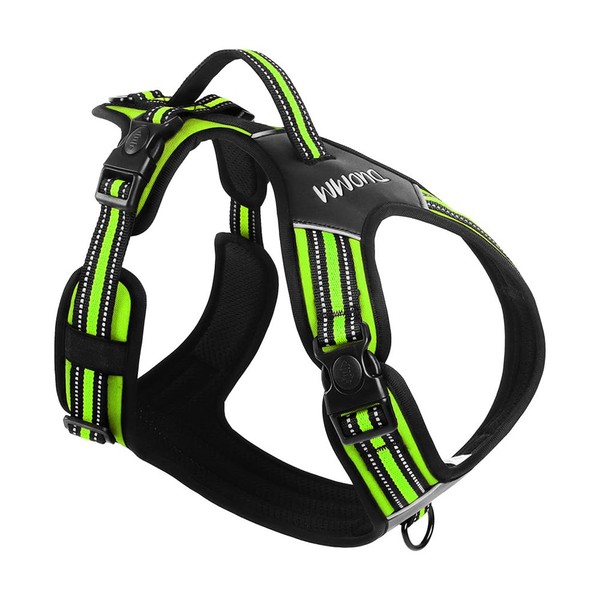 Luhuanx Dog Harness with Handle, No Pull Adjustable Reflective Military