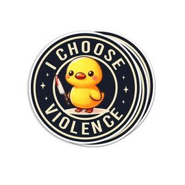 (3pcs) Choose Violence Stickers - Funny Meme Stickers - Water Assistant Funny Quotes Stickers - Funny Decal For Water Bottle Laptop - Gift For Boys Girl - Decorative Decals - Bright And Vibrant Colors