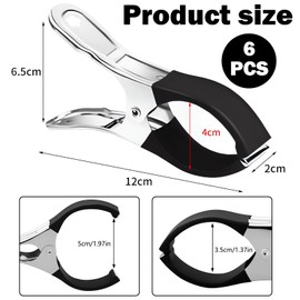 Pack of 6 Towel Clips for Beach Loungers with Protective Cover Stainless Steel Beach Towel Clips Large Clothes Pegs Towel Clips Windproof Clothes Pegs for Daily Laundry Beach Towels Bath Towel