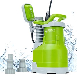 Green Expert 3/4HP Submersible Sump Pump Max 4000GPH High Flow Adjustable Float Switch Manual Automatic for Easy Water Removal in Pool Hot Tub Basement Floods Backup Drainage System 25FT Power Cord