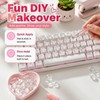 Keyboard Bubbles for Long Nails, 60 Pcs Clear Raised Heart